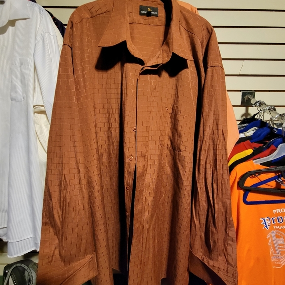 MENS FRENCH CUFF BUTTON DOWN DRESS SHIRT - Picture 1 of 3